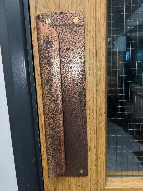copper door handle